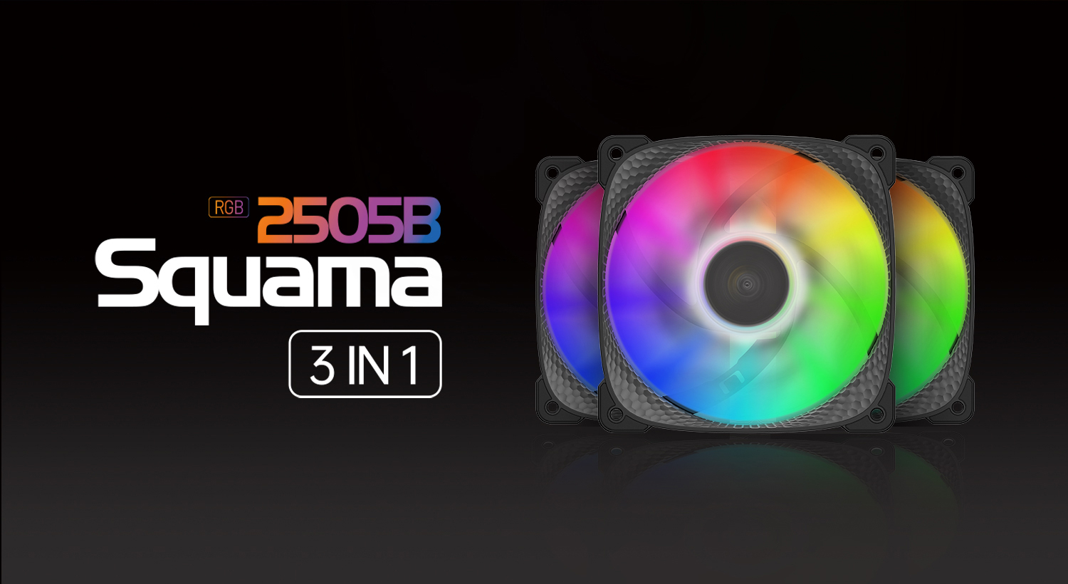 GeometricFuture Dragon Scale 2505B 12cm Case Fan ARGB Motherboard Sync Single Pack 3