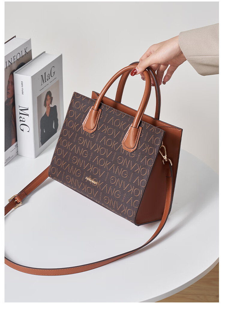 Aokang Women's Handbag, 2026 New Trendy Retro High-End Tote Bag, Light Luxury Crossbody Shoulder Bag, Birthday Gift for Mom Or Wife 2