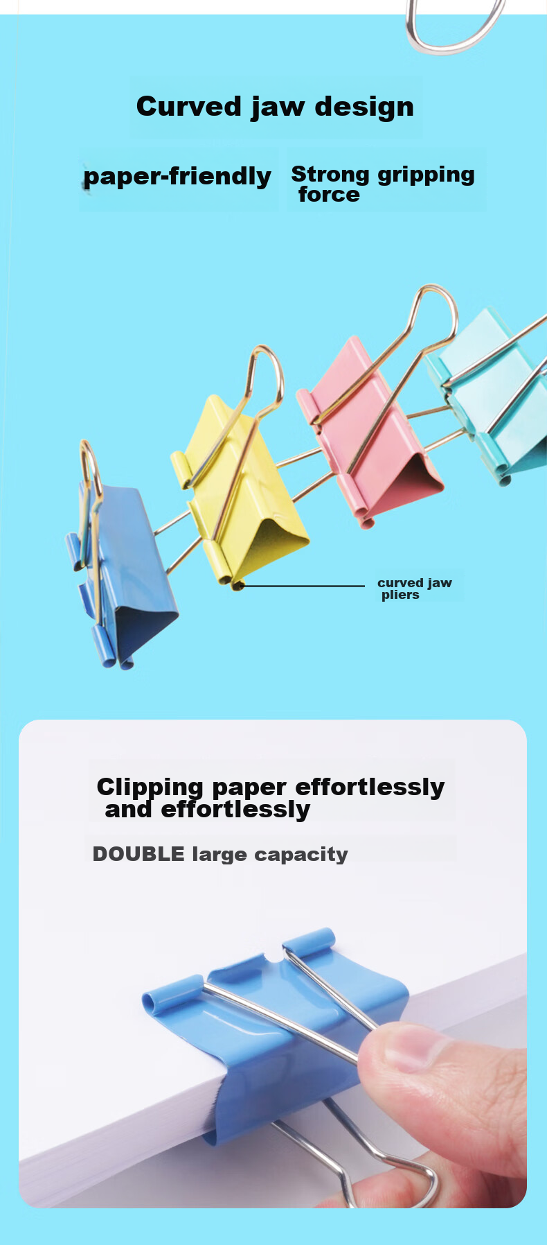 M&G Stationery Popular Product, 6#15mm, 60 Pieces/jar, Colorful Binder Clips, Small Metal Bill Clips, Eplus Series Office Binder Clips, ABS92743 5