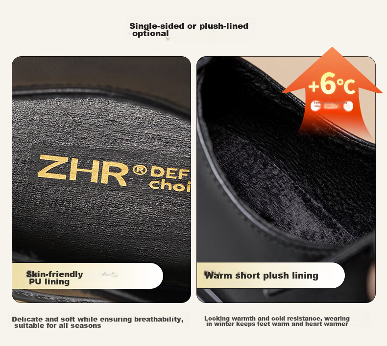 ZHR Women's Loafers, Genuine Leather, Chunky Heel, Single Shoes for Women, British Style, Versatile Casual Women's Shoes, Simple And Comfortable Commuter Shoes 10