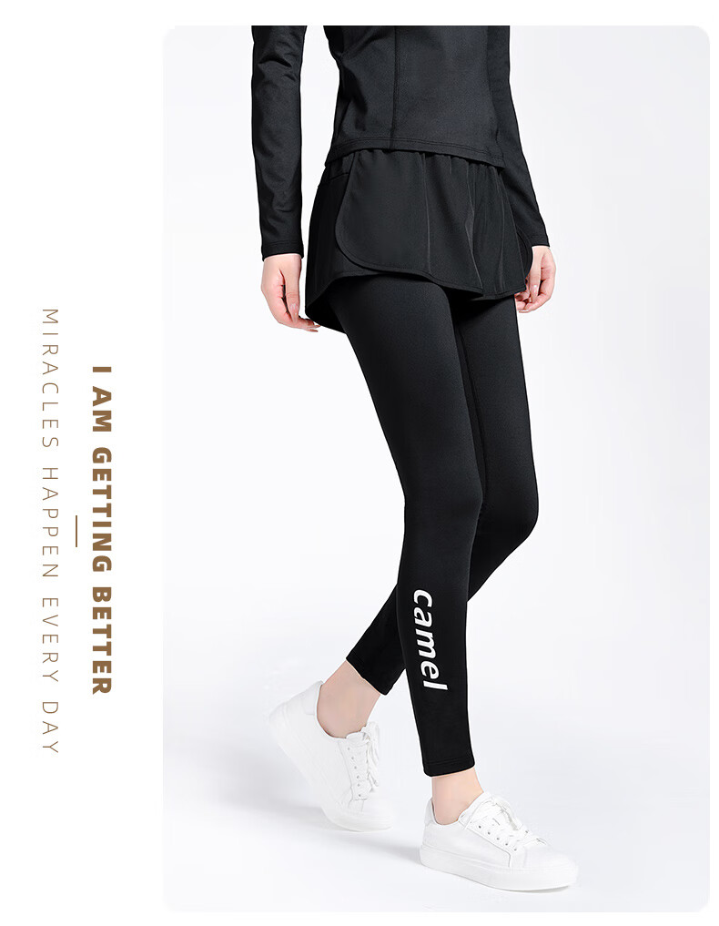 CAMEL Women's Sportswear Set, New Yoga Fitness Pilates Elastic Short-Sleeve Shorts And Pants Five-Piece Workout Outfit 56