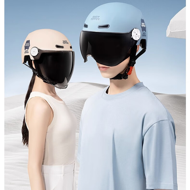 Phoenix Basic TK02 New National Standard 3C Certified Electric Vehicle Helmet Ice Crystal Blue Unisex Summer Motorcycle Scooter Half Helmet Riding Safety Cap One Size 11