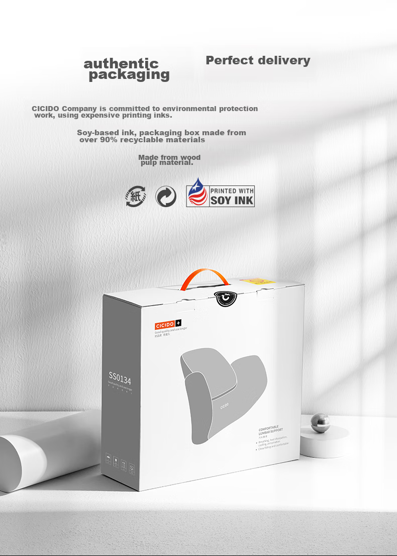 CICIDO [Innovative Technology], Lumbar Support Backrest Car Cushion Seat Pad, All Black SS0134 12