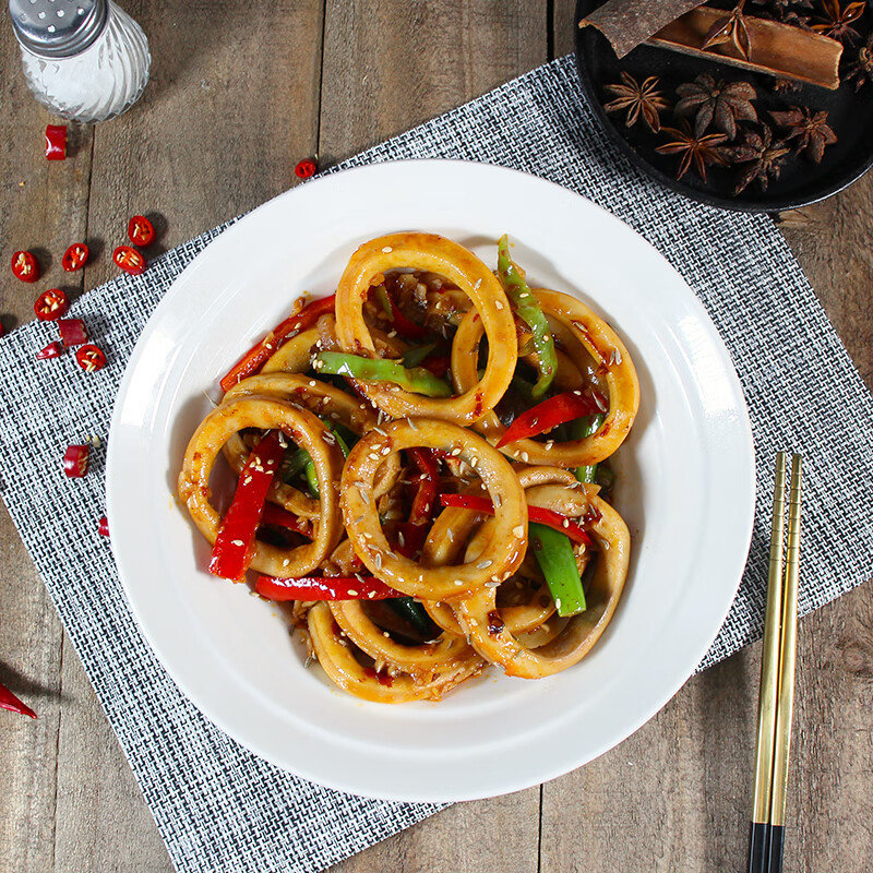 初鲜冷冻鱿鱼圈 400g 袋装 铁板鱿鱼 火锅烧烤食材 海鲜水产软足送礼