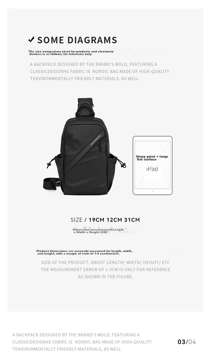 MARK FAIRWHALE High-End Crossbody Bag for Men, Shoulder Bag, Chest Bag, Motorcycle Riding Bag, Large Capacity Water-Resistant Commuter Satchel 14