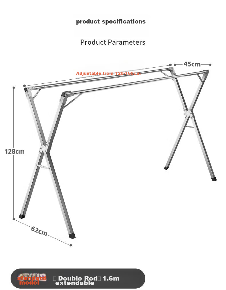 Quanpinwu Foldable Retractable Clothes Drying Rack, No Installation Required, Stainless Steel Balcony Laundry Hanger for Clothes And Bedding 10