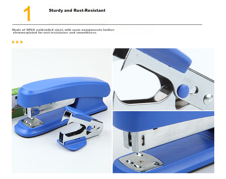 GuangBo X Sanrio Mermaid Student Mini Stapler Set + 480 Staples, Stationery Stapler with Staple Remover, Upgraded Soft Rubber Powder KT84748 6