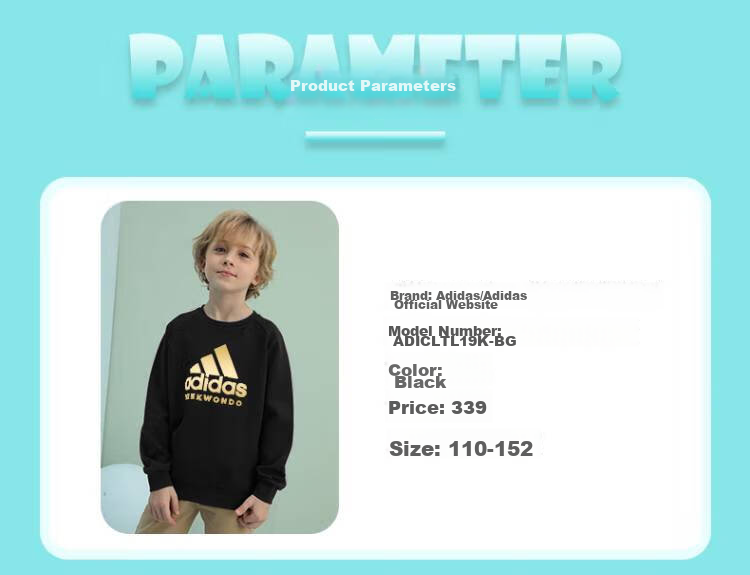 Adidas Children's Wear, Autumn And Winter Inner Layer Sweatshirt Pullover, Long-Sleeve Top ADICLTL19K, Pink/white, Size 128 3
