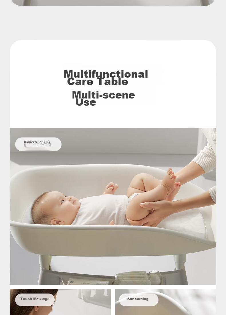 Babycare Multifunctional Baby Changing Table, Newborn Care Station, Portable Infant Bath And Diaper Changing Table, Origin White 4