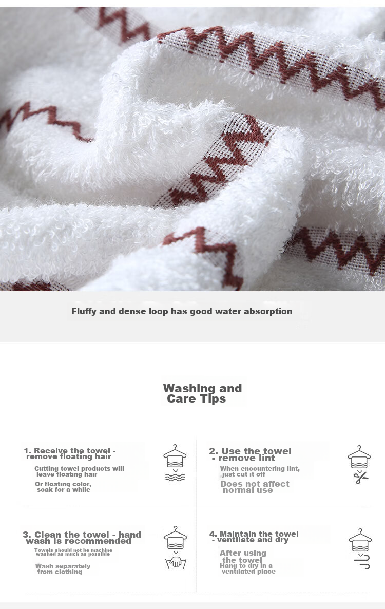 Zhuyibai Bamboo Fiber Towels, 2 Pieces, Adult Thick Absorbent Face Washing Bath Towels, Hair Drying Towels, Hand Towels, White + Gray Sports 10