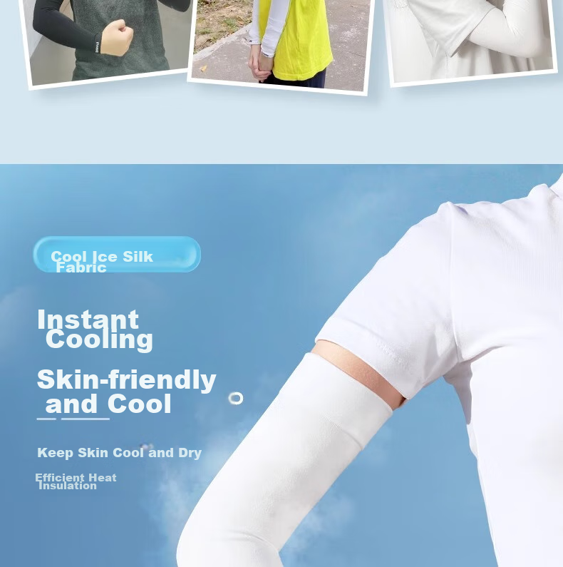 Li-Ning Ice Silk Cooling Arm Sleeves for Men And Women, Sun Protection Arm Covers, Summer Cycling Fishing Driving Sun Protection UV Protection Cool Arm Guard 8