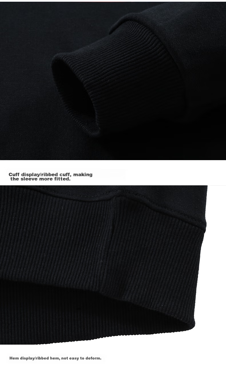 Huili Men's Sweatshirt, Round Neck Long Sleeve T-Shirt, Printed Fleece-Lined Warm Undershirt, Spring Autumn Winter Top Outerwear Men's Clothing 21