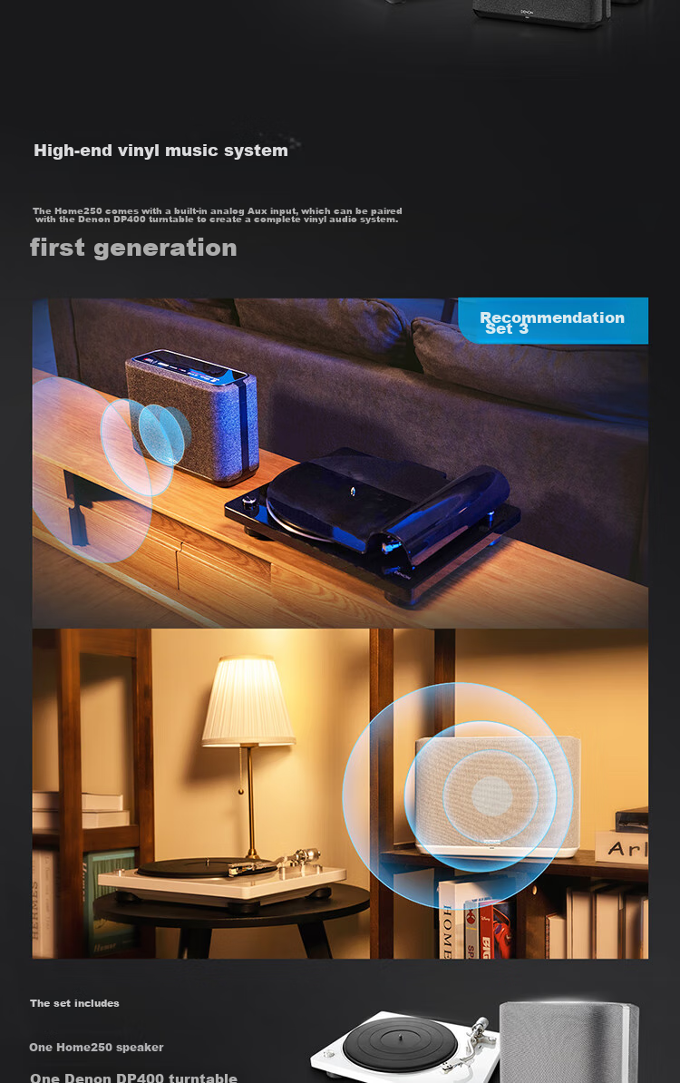 DENON HOME 250 Wireless Bluetooth Speaker, Hi-Fi Sound System, WiFi Bluetooth USB Stereo Pairing, Aux And Multi-Room Music, White Graduation Gift, Father's Day Present 14