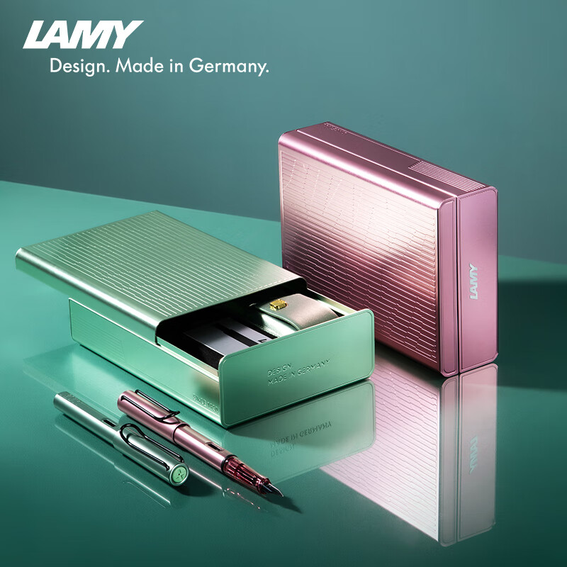 LAMY Ballpoint Pen, Star Series Limited Edition Set, Calligraphy Practice Pen, Student Stationery, Office Gift, Holiday Present, Flowing Pink 0.7mm