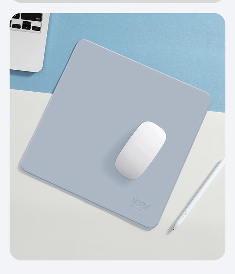 BUBM PU Leather Mouse Pad, Water-Resistant, Stain-Proof, Dust-Proof, Dirt-Resistant, Skin-Friendly, Smooth Surface, Splash-Proof for Meetings, Portable Small Mat for Office And Conference Settings, Orange And Pink, Travel-Friendly 4