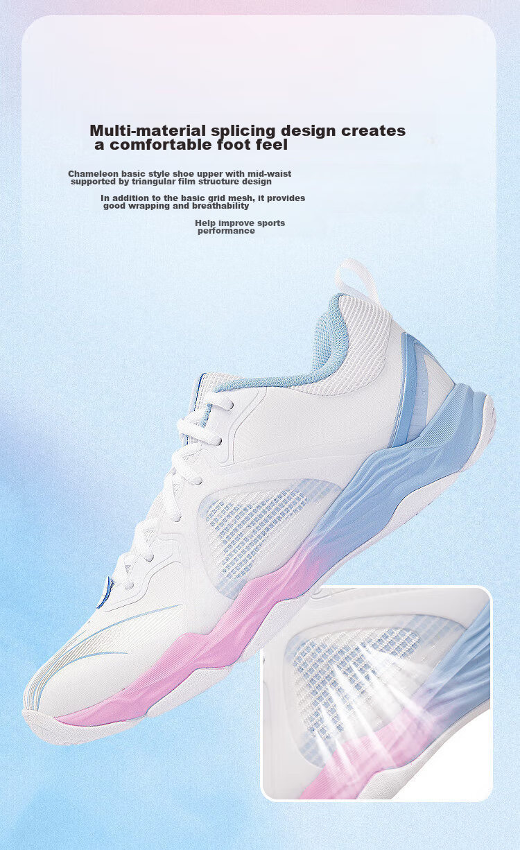 Li-Ning Color-Changing Dragon 6lite, Unisex Couple Style, Competition Badminton Training, Wear-Resistant, Shock-Absorbing, High-Elasticity, Non-Slip Sports Shoes, Sneakers 3