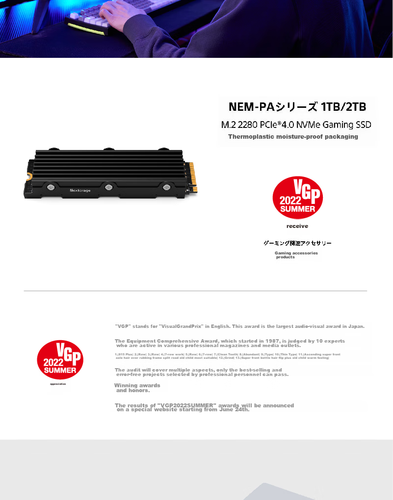 Nextorage 1TB SSD Solid State Drive PS5 Expansion Hard Drive M.2 Interface (NVMe Protocol PCIe 4.0) with Heatsink, Xuan Yin Series NEM-PAVC1TB 2