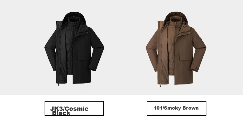 The North Face Men's Outdoor Warm down Jacket with Inner Fleece Liner, Three-In Windbreaker 89Z2 Brown/1OI Size L 19