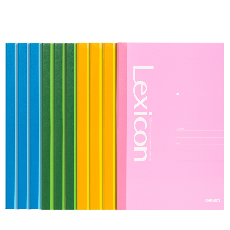 Deli 10 A5 Notebooks, 60 Sheets, Wirebound Soft Cover, Work Journal/diary, Stationery Office Supplies, 7669