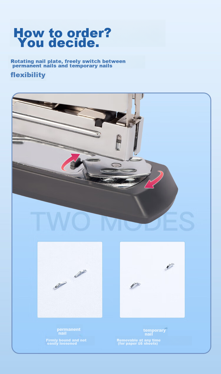 COMIX 12# Office Labor-Saving Stapler 3-Piece Set (Stapler, Staples, Staple Remover) Office Supplies Compatible with 24/6, Free 640 Blue Staples Included EB3019 2