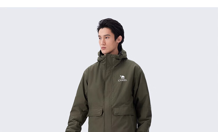 CAMEL Insulated Softshell Jacket Unisex Windproof Waterproof Cotton-Padded Mountaineering Coat A24CF04677 5