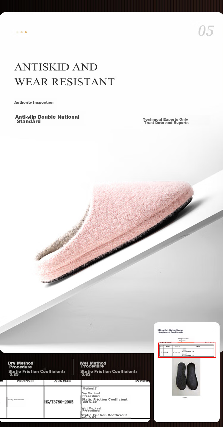 NEIBO [Super Comfortable] Latex Cotton Slippers for Women, Winter Indoor Home Use, Non-Slip, Odor-Resistant, Rubber Soft Sole, Wool Powder, Size 40 10