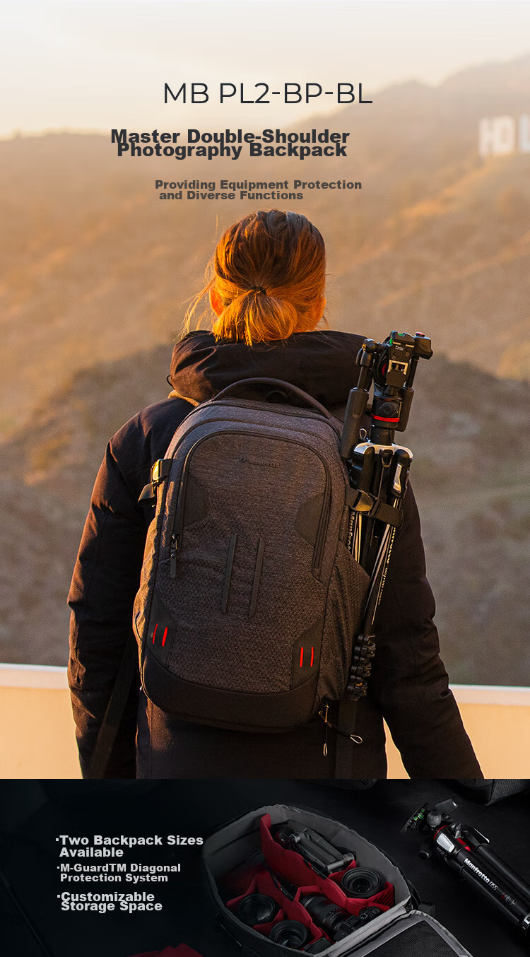 Manfrotto Master Backpack, Small Size, Master Series MB PL2-BP Backpack, DSLR Mirrorless Camera Portable Photography Bag 2