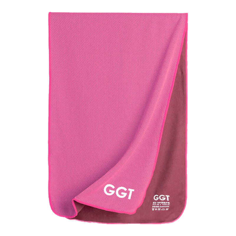 GGT Japanese Cooling Sports Towel, Running Fitness Quick-Dry Cool Towel, Ice-Cool Military Training Wristband, Sweat-Wiping Towel, Rouge Color