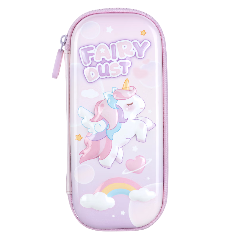 M&G Stationery Unicorn Elementary School Pencil Case, EVA Pencil Box, Birthday Gift for Girls, High-Quality Kindergarten Pencil Case with 3D Patter