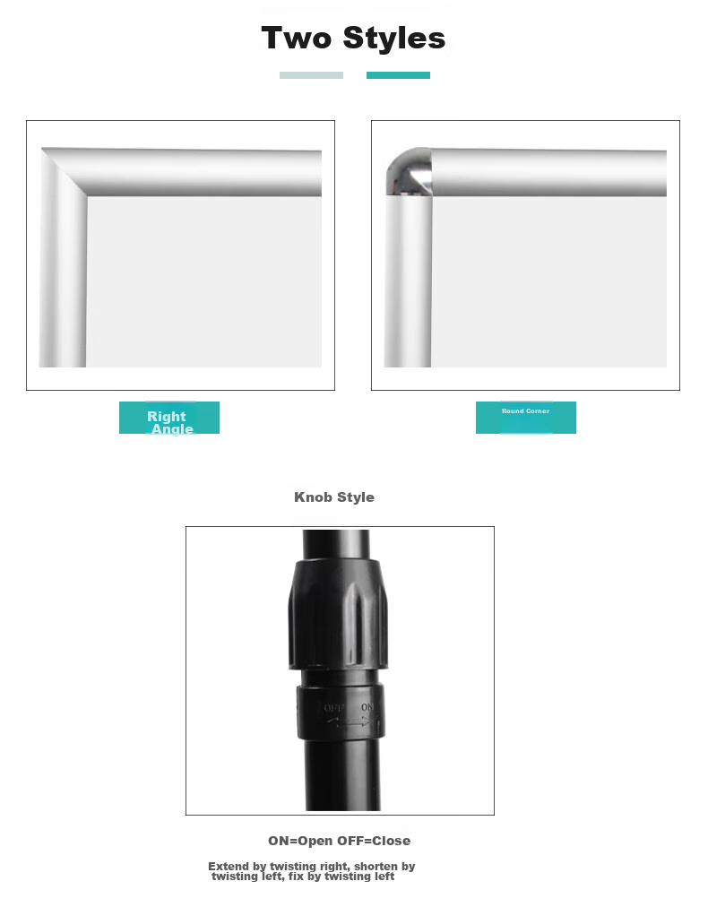 Oumai Advertising Sign, Stainless Steel Standing Sign, A4 Black Right-Angled Extendable Stand, Lifting And Rotating Water Sign, Workshop Warehouse Guide Sig 3