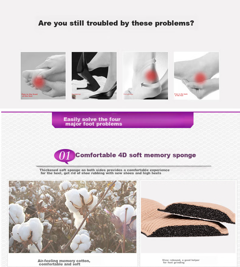 Eleft 4D Heel Grips, 5 Pairs Mixed Set, Anti-Slip High Heels, Anti-Friction Pads, Half Size Insoles for Wome 3