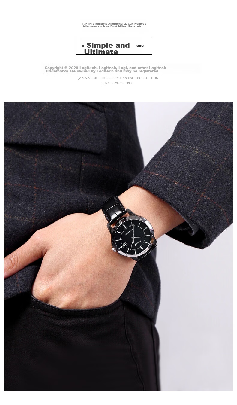 CASIO Business Commute Simple Elegant Classic Large Dial Waterproof Quartz Men's Watch Gift for Boyfriend MTP-1374L 3