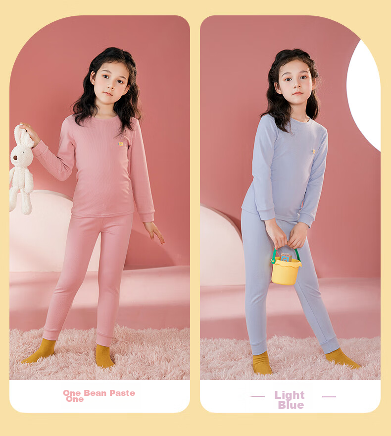 Fenteng Children's Thermal Underwear, 100% Pure Cotton, Anti-Static, Boys' Warm Base Layer Pajamas, Autumn Top And Pants Set 11