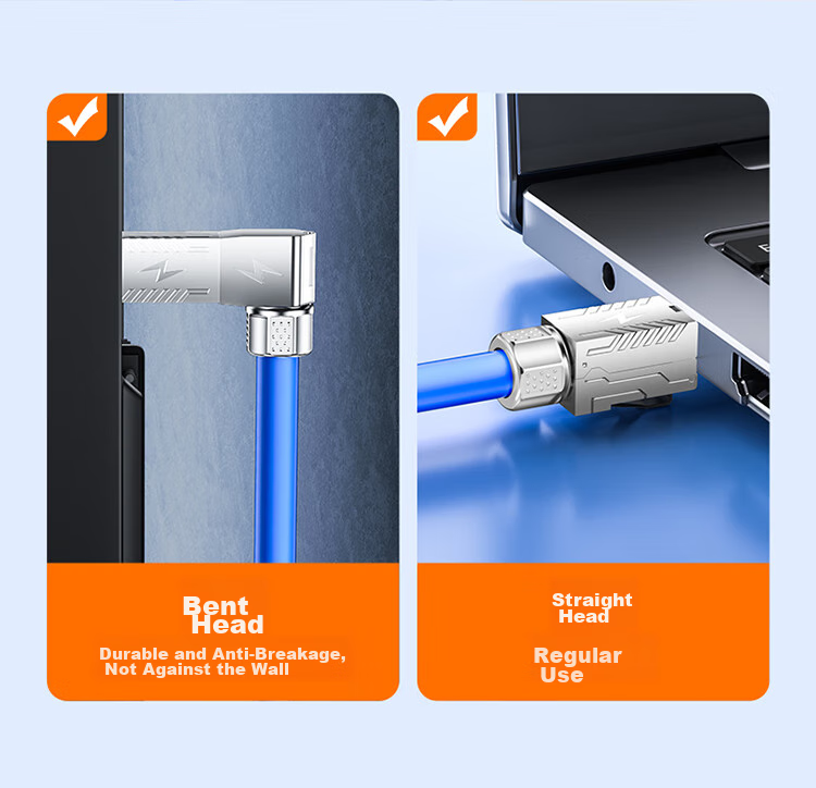 SAMZHE CAT6A 10G Shielded Tool-Free Crystal Head, Engineering-Grade CAT6A Tool-Free RJ45 Network Connector, Right-Angle Elbow CAT6A Network Cable Connector, Single Pack MDC65 6