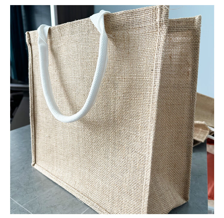 Pangdaidai Thickened Wear-Resistant Linen Bag, Handbag, Gift Bag, Large Size Commuter Work Shopping Bag 8