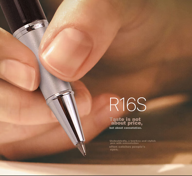 Pimio PS-R16S Student Ballpoint Pen Gift Box Set, Birthday Gift, Daily Writing, Office Signing Pen, White with Silver Clip 8