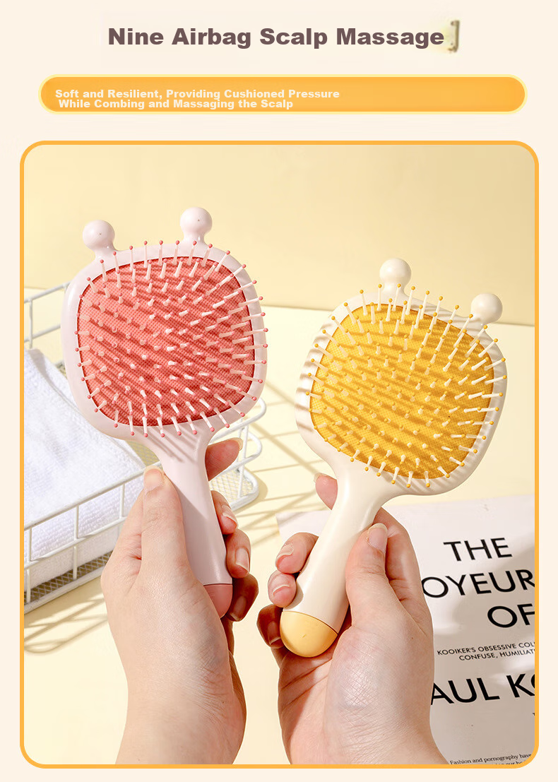 Fanyejia Scalp Massage Air Cushion Comb for Women, Long Hair Styling Comb for Curly Hair, Airbag Comb for Student Dormitory Use 7