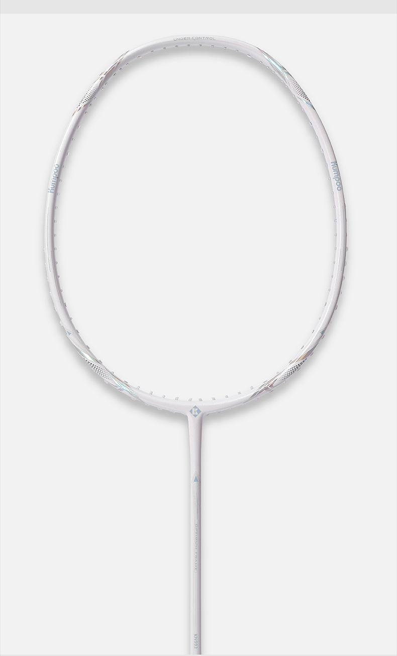 KUMPOO Badminton Racket, Full Carbon Ultra-Light, Versatile for Attack And Defense, Ready-To Racket KN993, Crystal Blue 16