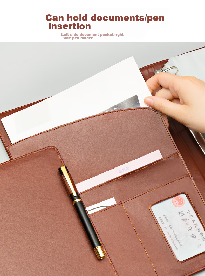 Faramon Large Capacity Business Loose-Leaf Business Card Holder, 1000 Slots, for Credit Cards And Membership Cards, Storage And Collection Album, Business Card Case for Men And Women, Brow 5