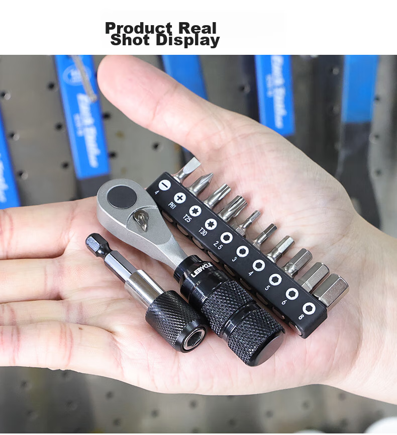 LEBYCLE Mini Portable Ratchet Wrench Bicycle Set, Road And Mountain Bike Repair Tools, Multi-Functional High-Strength 8