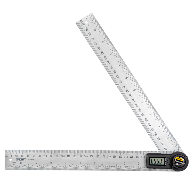 Deli Stainless Steel Digital Angle Finder Electronic Protractor 300mm