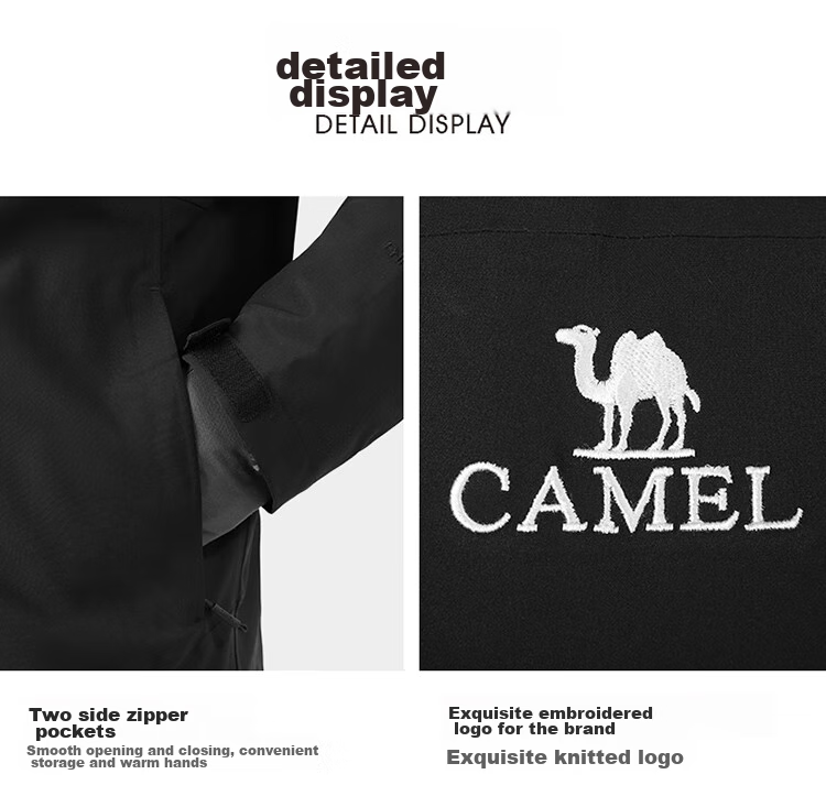 CAMEL 3-in-1 Thickened Down Jacket for Men and Women Couples Outdoor Climbing Jacket A23CA45121 26