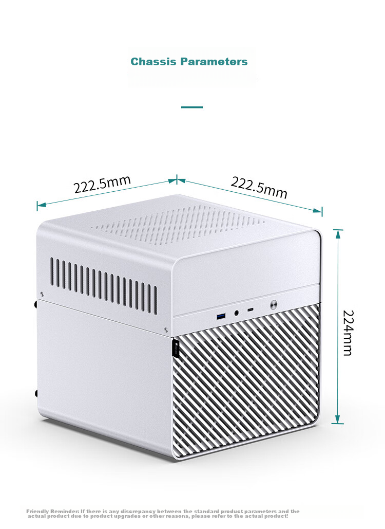 JONSBO N2 White Aluminum Case NAS Chassis (Supports ITX Form Factor, SFX Power Supply Position, Compartment Structure, 5+1 Hard Drive Bays, Includes 12CM Fan) 20