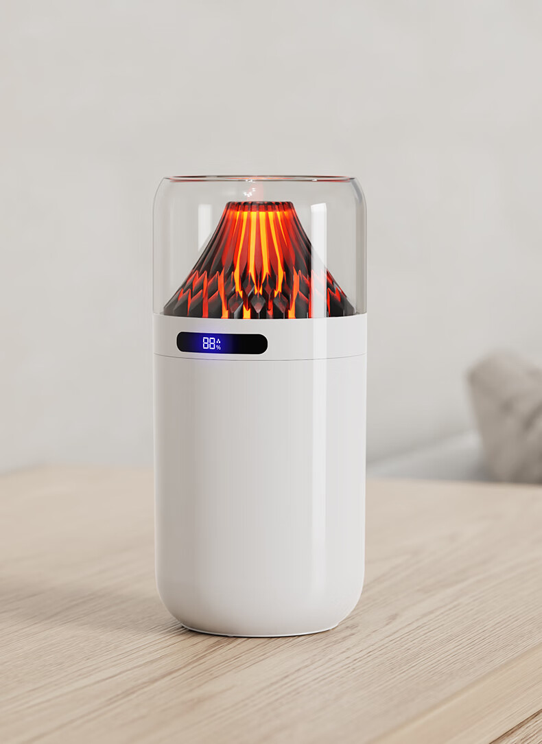 Kelleia USB Humidifier for Car, Bedroom, Quiet Operation, Baby, Office Desk, Large Capacity, Smart Digital Display, Night Light, Large Mist Spray, Power-Off Protection Humidifier, White - Rechargeable Model 16