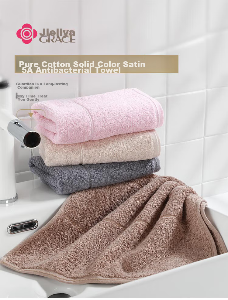 Grace 7A Grade Antibacterial Towels, 3-Pack, Pure Cotton Face Towels, Absorbent, Adult Home Use, All-Cotton, Individually Packaged, Sports 1