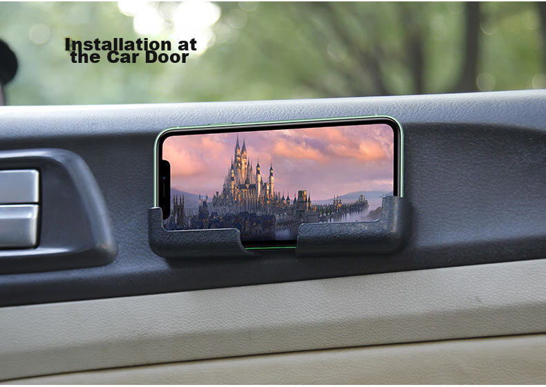 Dijialun Adjustable Width Car Phone Holder, Movie And TV Entertainment Navigation Car Phone Mount, Center Console Seat Backrest Armrest Box Car Door Phone Stand 10