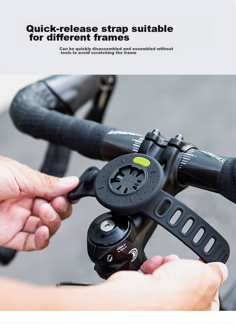 Bone Road Bike Phone Mount, Silicone Shock-Absorbing Quick-Release Cycling Phone Holder, Compatible with Garmin Bike Computer 4