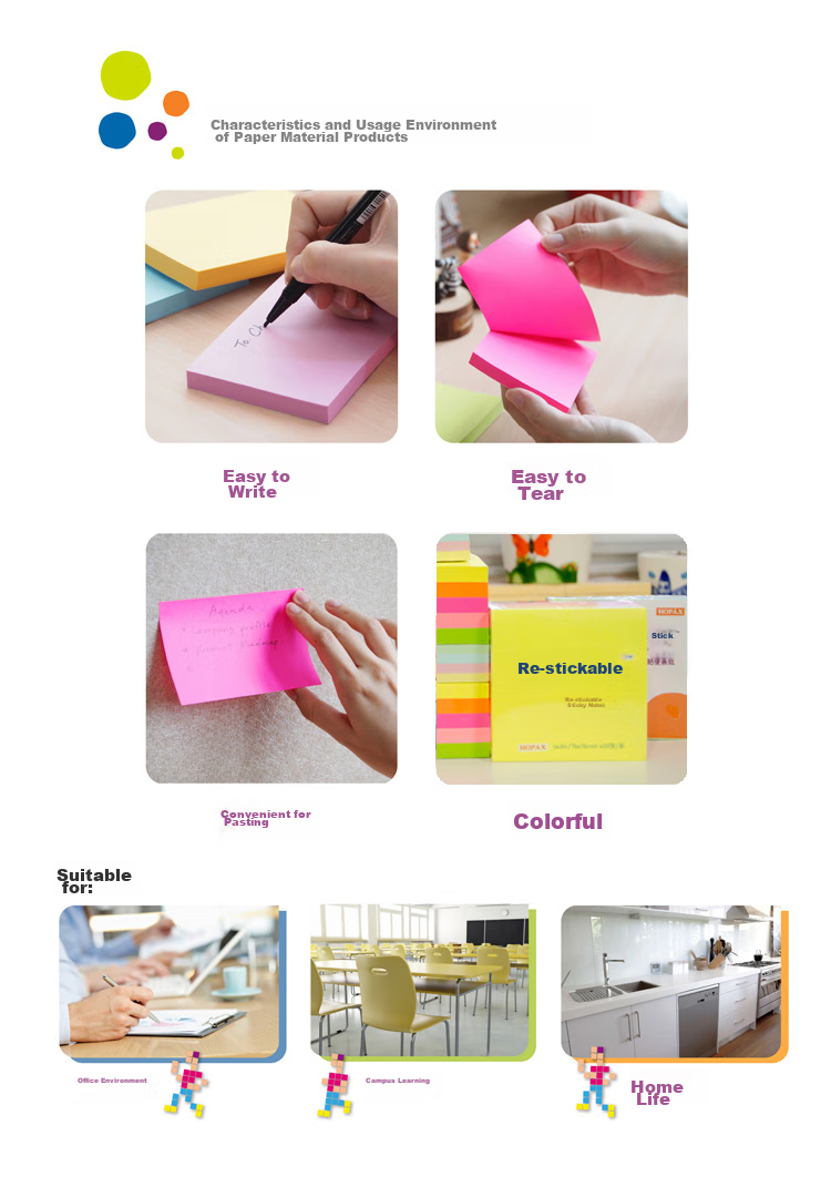 STICKN Lined Sticky Notes, Memo Pads, 76*76mm, 100 Sheets/Book, 31073 2