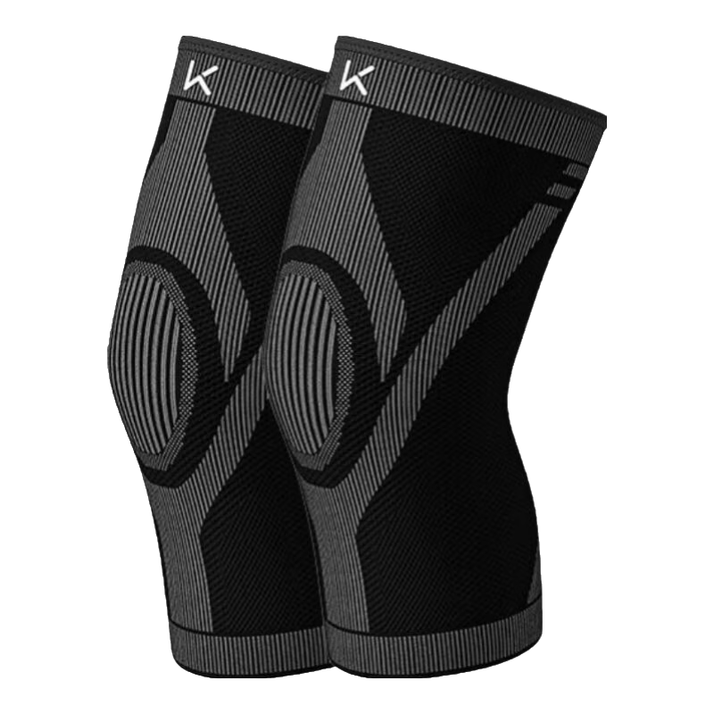 Keep Knee Brace for Sports, Running And Jump Rope, Unisex Warm Non-Slip Professional Protective Gear [Two-Pack] Black M
