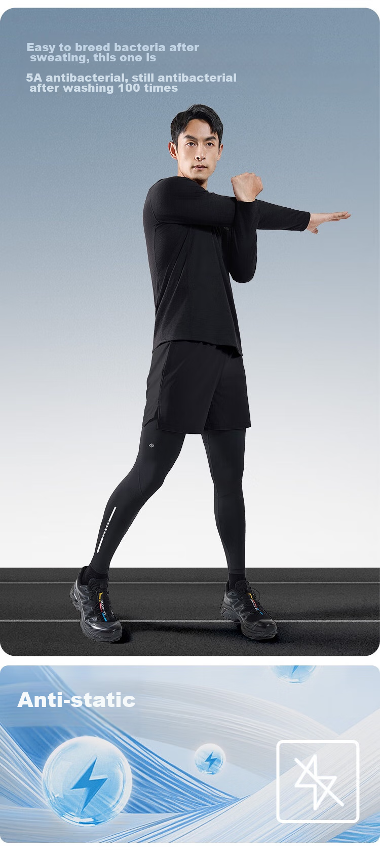JD Original Compression Shorts for Men, Basketball Running Professional Track And Field Training High-Elasticity Quick-Dry Base Layer Fitness Pants, Black M 10